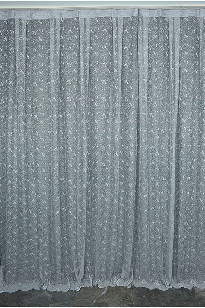 AKÇA TEKSTİL BIRD MODEL GRAY COLOR SINGLE WING Ready planted Pleated Background Curtain 300*260 cm