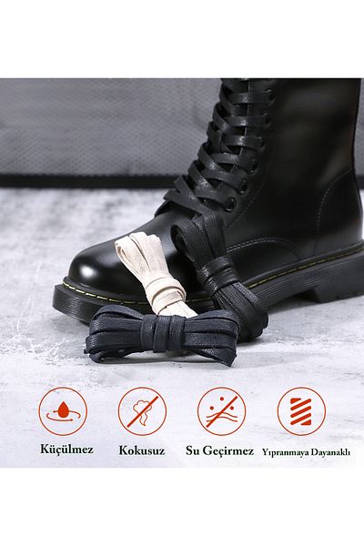 AiryFooT 120 cm Dark Brown Flat Waxed Cotton Shoelace