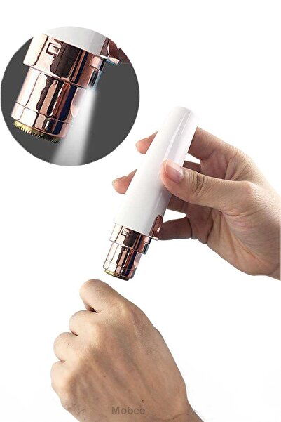 Markafox Şarjlı Mini Işıklı Kaş Bıyık Kıl Tüy Alma Aleti 2 Başlıklı Suya Daya...