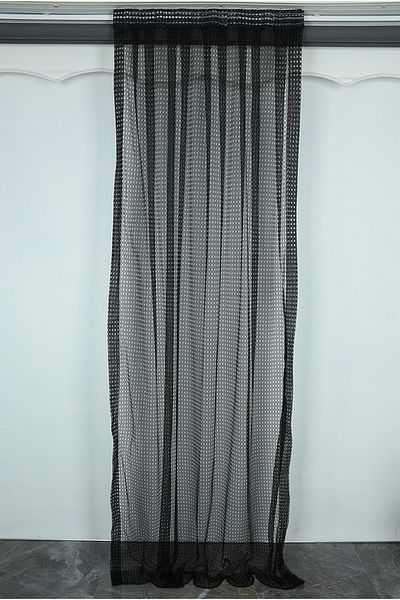 AKÇA TEKSTİL KARDELEN MODEL BLACK COLOR SINGLE WING Pleated Background Curtain 75*260 cm