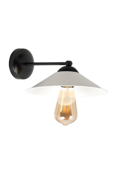 Dylight شمعدان حائط مزخرف معدني باللونين الأبيض والأسود