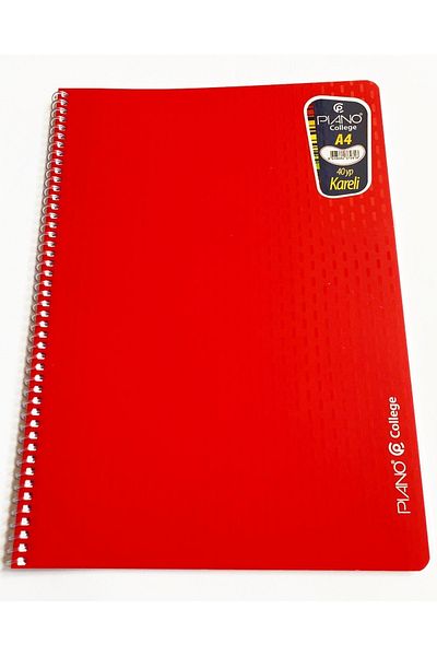 Modellino Spiral PP Cover Piano College 40 Sheets A4 Notebook - Checkered