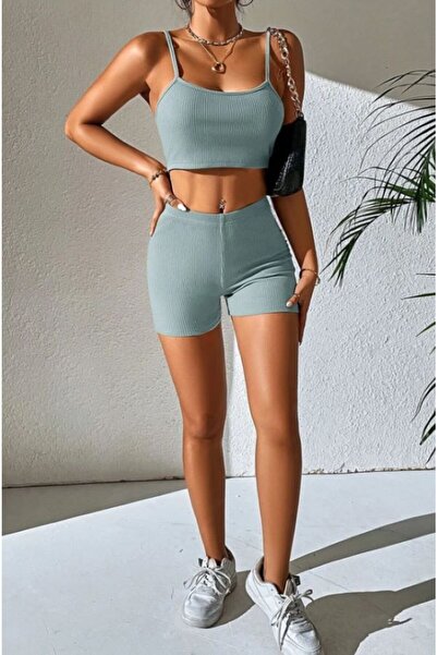 PRAG Crop Sports Leggings Set