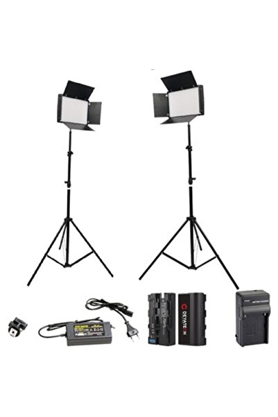 Deyatech 2'li Pro Led 800 Video Youtube Çekim Işığı Kalın Işık Ayağıyla