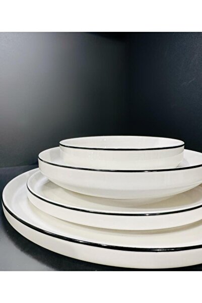 Mikasa Moor Siyah Modern 48 Parça 12 Kişilik Yemek Takımı Yemek Takımı