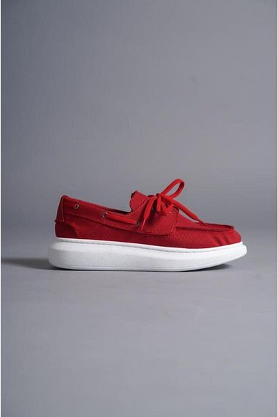 BPM Knack 009 Red High Sole Seasonal Linen Shoes