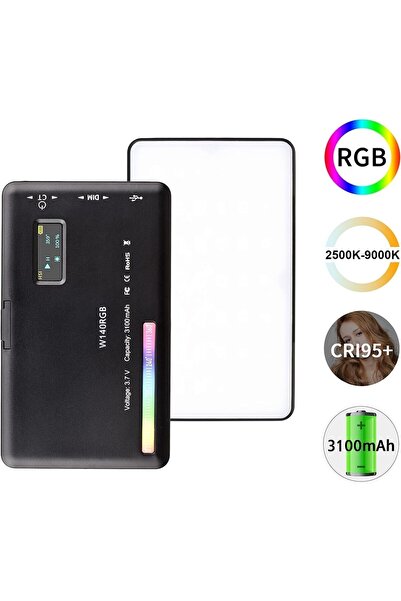 Deyatech W135 Rgb Led Şarj Edilebilir Işık 2500k-9000k Fotoğraf & Video Çekimi