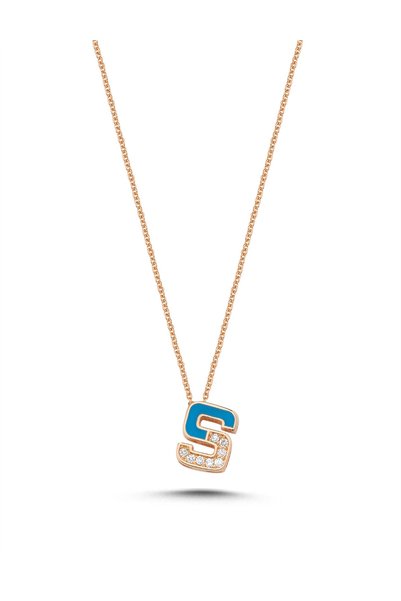 PIRLANT 0,05 Karat Pırlantalı S Harf Kolye