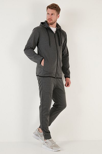 Mens gray sweatsuit discount