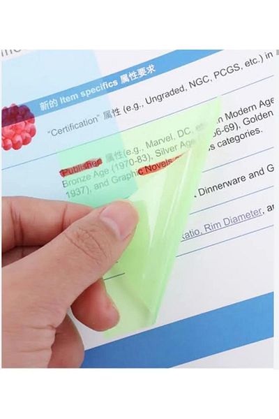 NaSaDAN Transparent Adhesive Square Postit 50 Sheets Green
