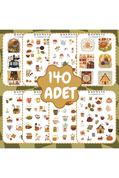 Nurmurs Cozy home - Sticker Set-Laptop Tablet Telefon Planner - Ajanda - Bull...