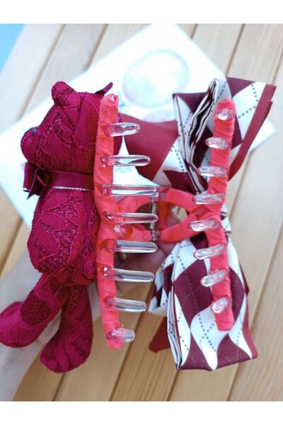 EyER Shoping Cataramă cu zăvor VIP din dantelă cu ursuleț (ursuleț de pluș Pa...