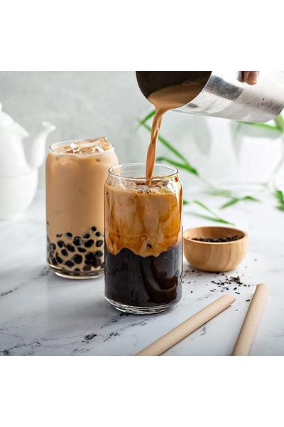 Sekiz8 2 Heat Resistant Borosilicate Glass Cola Can Shape Cups | Coffee And Presentation Glass 380ml |