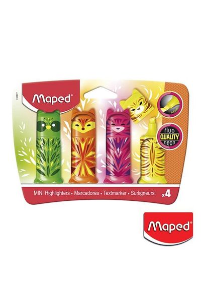 Maped Mini Cute Highlighter 4 Pieces Blister