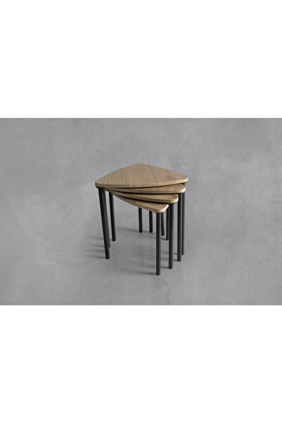 Veys Sehpa 4 LÜ AHŞAP AYAK ZİGON SEHPA