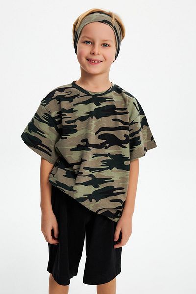Babygiz Men's 100% Cotton Combed Cotton Shorts T-Shirt Bandana 3-Piece Bottom and Top Set - Sports Casual Collection 3