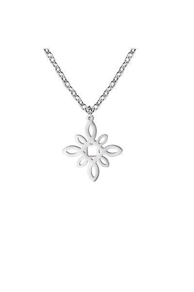 Viking Scandinavian Celtic Trio Triquetra Design Star 316L Steel Necklace