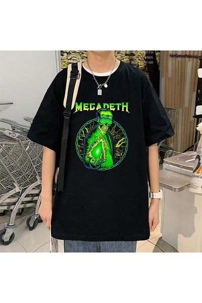 Touz Μπλουζάκι Rock Series Megadeth Printed Μαύρο Unisex Oversize