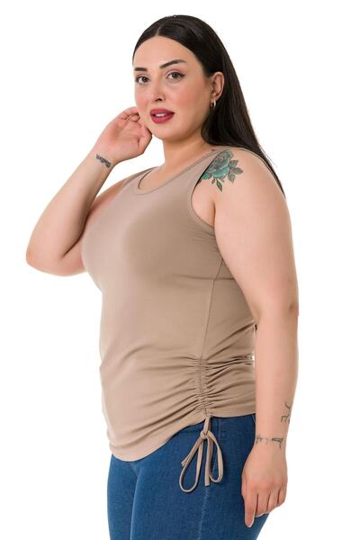 DISENTIS MODEST Large Size Thick Strap Viscose Mink Body with Tunnels on the Sides