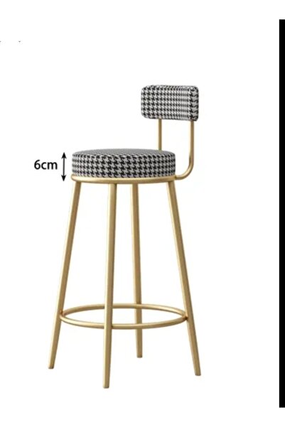 J&S QUALİTY Montaj Gerektirmez Hazır 65 Cm Oturum Yüksekliği Bar Sandalyesi,g...