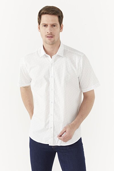 PAULMARK Κανονικό κοντομάνικο πουκάμισο