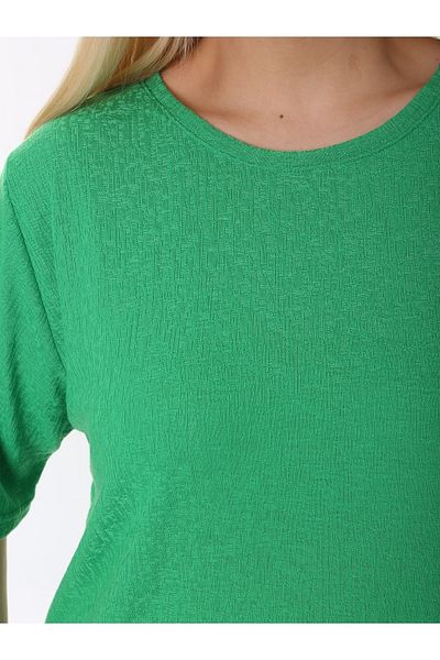 LİKRA بدلة نسائية مرنة مقاس كبير مع فتحة رقبة