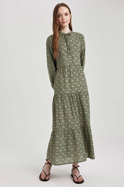 DeFacto Rochie cu mânecă lungă 100% bumbac