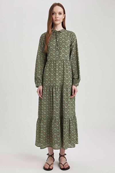 DeFacto Rochie cu mânecă lungă 100% bumbac