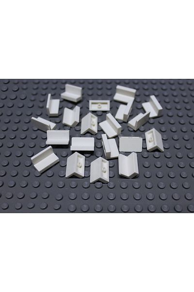 LEGO لوحة إكسسوارات الطوب الأبيض المخصصة من Moc - 1x2x1، سيتم إرسال 4 قطع
