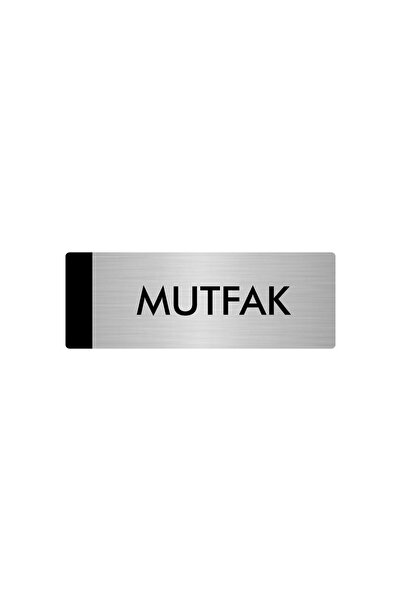 Metal Orientation Plate, Department Door Noun Kitchen 10X20 Cm Silver Color