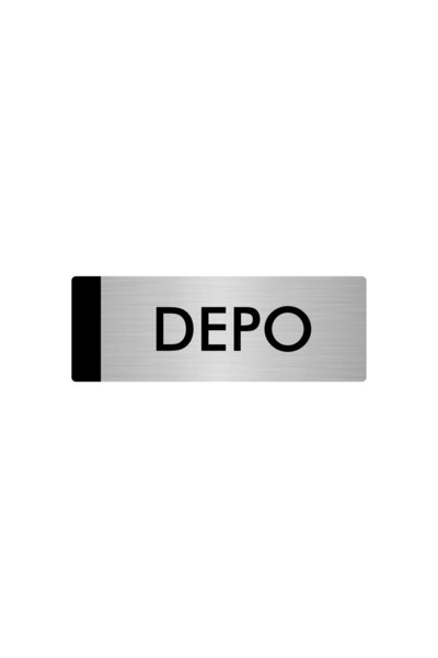 Metal Orientation Plate, Department Door Nameplate Warehouse 5x20 Cm Silver Color