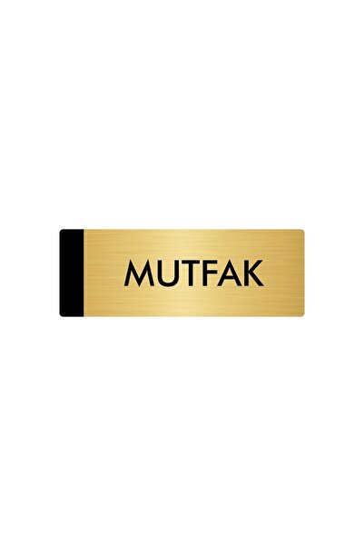 Metal Orientation Plate, Department Door Name Rack Kitchen 5x20 Cm Gold Color