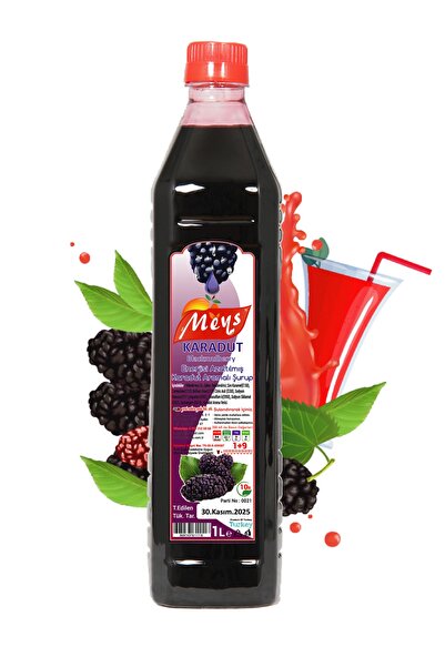 Meys Karadut Aromalı Konsantre Meyve Suyu, 1 litre X 12 Adet Koli