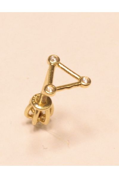 Hakan Güler Kuyumculuk 14 Carat Gold Piercing Tragus Earrings