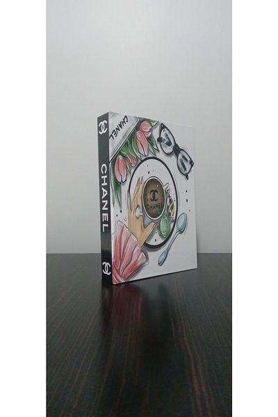 BayCazip Cutie decorativă cu aspect de carte cu tematică de cafea