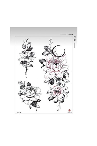 Be Best Unisex Renkli Çoklu Çiçek Desen Geçici Dövme CD392