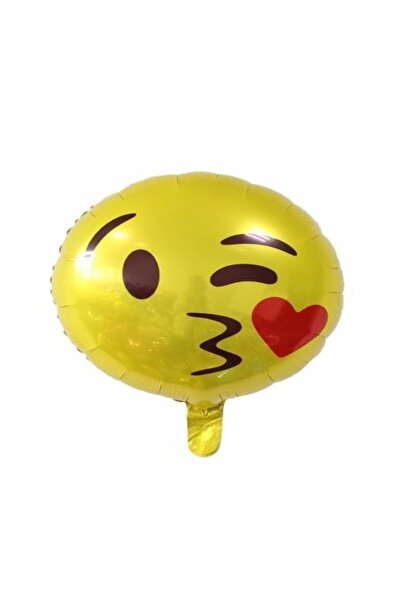 BEST PARTİ DOĞUM GÜNÜ PARTİ SÜSLERİ Emoji Folyo Balon Öpücük Göz Kırpma 45 cm