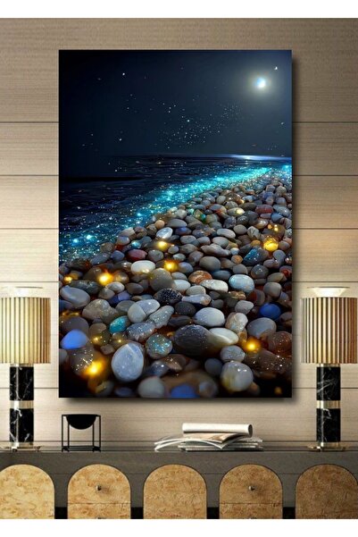 ALAMODECOR 3 Boyutlu Tropikal Doğa Manzara Temalı Kanvas Tablo