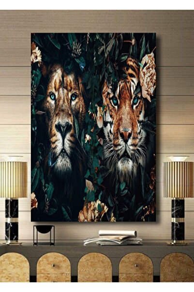ALAMODECOR Tablou pe pânză cu tematică peisaj natural tropical 3D