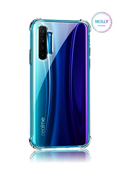 Molly Technology Realme XT İçin Köşeleri Takviyeli Antişok Şeffaf Silikon Kılıf