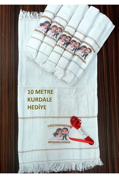 yörük tuhafiye Wedding Towel, Car Towel, Convoy Towel, 12 Pack with ribbon gift, Yenigd