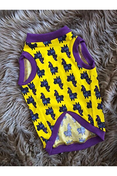 Barneystore قميص داخلي من القطن الممشط بنمط كلب القط