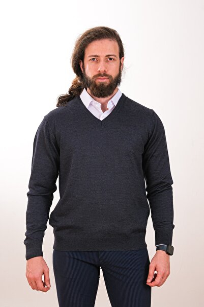 Çukurova Wool V-Neck Sweater