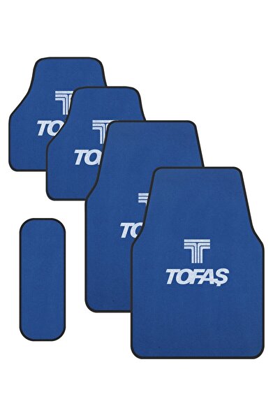ototuningmerkezi Tofaş Mavi Halı Paspas Takımı (Kenarları Biyeli)-Oto Halıfle...