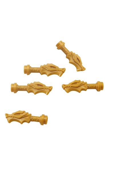 LEGO Accessory Ninjago Minifigure Lightsaber Hilt Gold Katana Dragon Sword Hilt 1 Piece