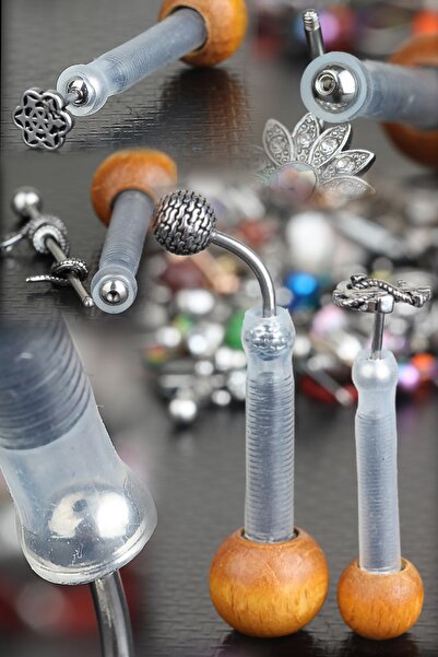 depozoom Piercing Topu Kolay Takma, Çıkarma Silikon Aparat Top Tutucu ( 1,2mm...