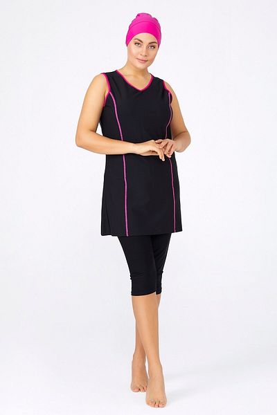 MARESİVA Plus Size Sleeveless Short Tights Pool Swimsuit 3xl-4xl-5xl-6xl