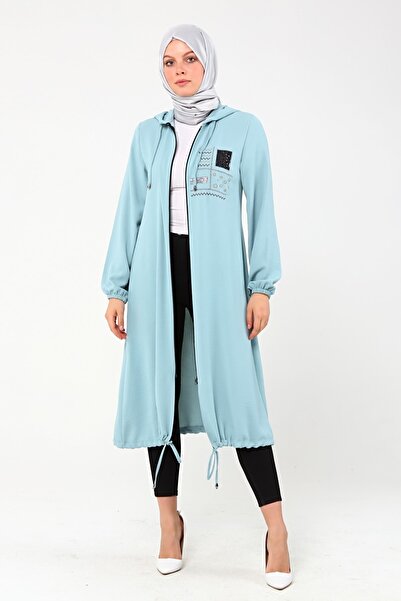 Saraylı Kadın Tesettür Giyim Aerobin Kapüşonlu Spor Kap