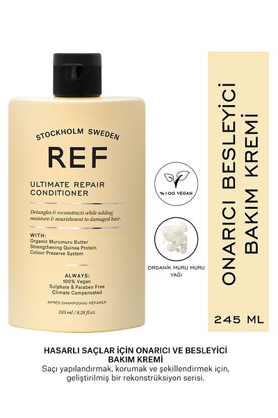REF STOCKHOLM Ultimate Repair Conditioner 245 Ml Repairing, Nourishing and Strengthening Care Cream for Damaged Hair