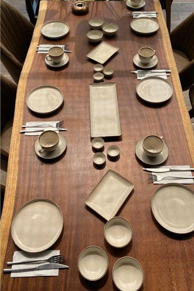 Kütahya Porselen Pearl 33 Piece Breakfast Set Cinnamon